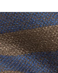 Cravate à rayures horizontales bleu marine Charvet
