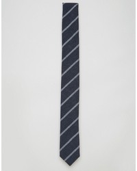 Cravate à rayures horizontales bleu marine Jack and Jones