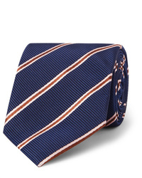 Cravate à rayures horizontales bleu marine Kingsman