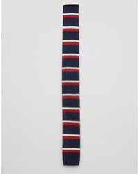 Cravate à rayures horizontales bleu marine Original Penguin