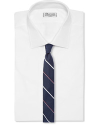 Cravate à rayures horizontales bleu marine Thom Browne