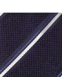 Cravate à rayures horizontales bleu marine Canali