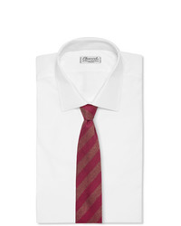 Cravate à rayures horizontales bordeaux Charvet