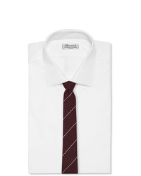 Cravate à rayures horizontales bordeaux Dunhill