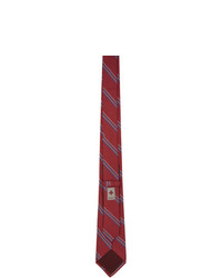 Cravate à rayures horizontales bordeaux Gucci