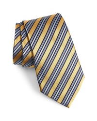 Cravate à rayures horizontales dorée
