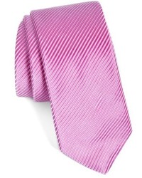 Cravate à rayures horizontales fuchsia