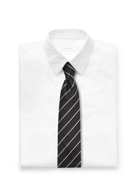Cravate à rayures horizontales noire et blanche The Row