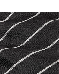 Cravate à rayures horizontales noire et blanche The Row