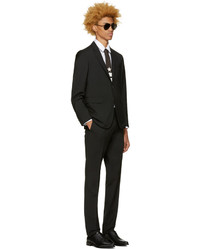 Cravate à rayures horizontales noire Givenchy