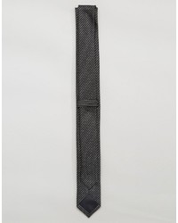 Cravate à rayures horizontales noire Asos