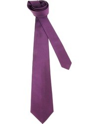 Cravate à rayures horizontales pourpre Kiton