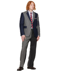 Cravate à rayures horizontales rouge et bleu marine Thom Browne