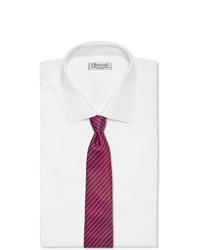 Cravate à rayures horizontales rouge Charvet