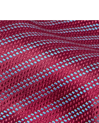 Cravate à rayures horizontales rouge Charvet