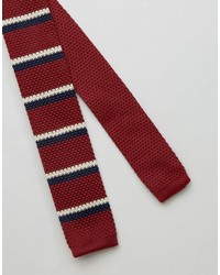 Cravate à rayures horizontales rouge Original Penguin