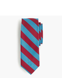 Cravate à rayures horizontales turquoise
