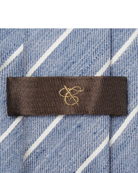 Cravate à rayures verticales bleu clair Canali