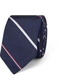 Cravate à rayures verticales bleu marine et blanc Thom Browne