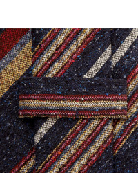 Cravate à rayures verticales bleu marine Turnbull & Asser