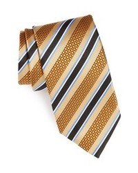 Cravate à rayures verticales marron clair