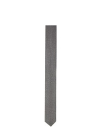 Cravate à rayures verticales noire et blanche Giorgio Armani
