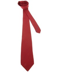 Cravate à rayures verticales rouge Borsalino