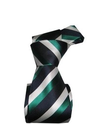Cravate à rayures verticales vert foncé