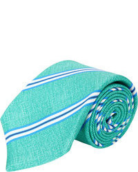 Cravate à rayures verticales vert menthe