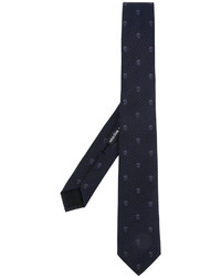 Cravate bleu marine Alexander McQueen