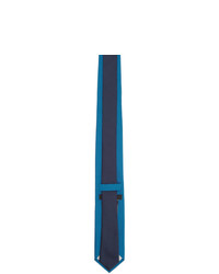 Cravate brodée bleue Prada