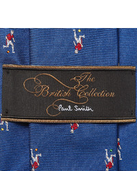 Cravate brodée bleue Paul Smith