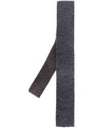 Cravate brodée gris foncé