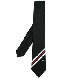 Cravate brodée noire Givenchy