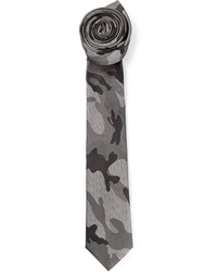 Cravate camouflage grise