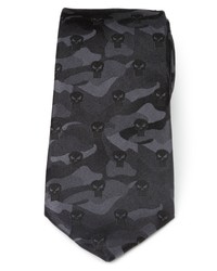 Cravate camouflage noire
