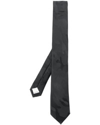 Cravate camouflage noire Valentino