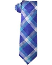 Cravate écossaise bleue