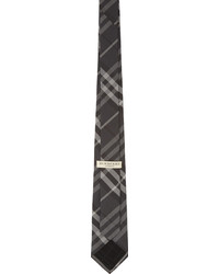 Cravate écossaise grise Burberry