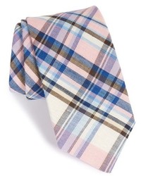 Cravate écossaise violet clair