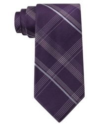 Cravate écossaise violette