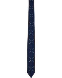 Cravate en denim bleu marine JUNTAE KIM
