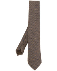 Cravate en laine à carreaux marron Church's