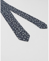 Cravate en laine à fleurs bleu marine Ted Baker