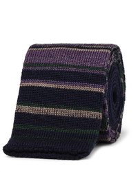 Cravate en laine à rayures horizontales