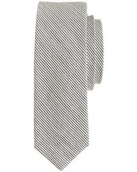 Cravate en laine à rayures verticales grise