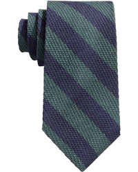 Cravate en laine bleu marine et vert