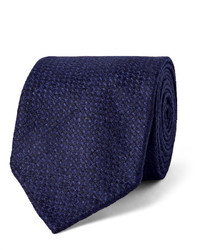 Cravate en laine bleu marine