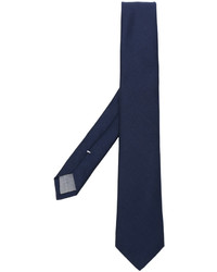 Cravate en laine bleu marine Eleventy