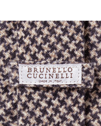 Cravate en laine en pied-de-poule bleu marine Brunello Cucinelli